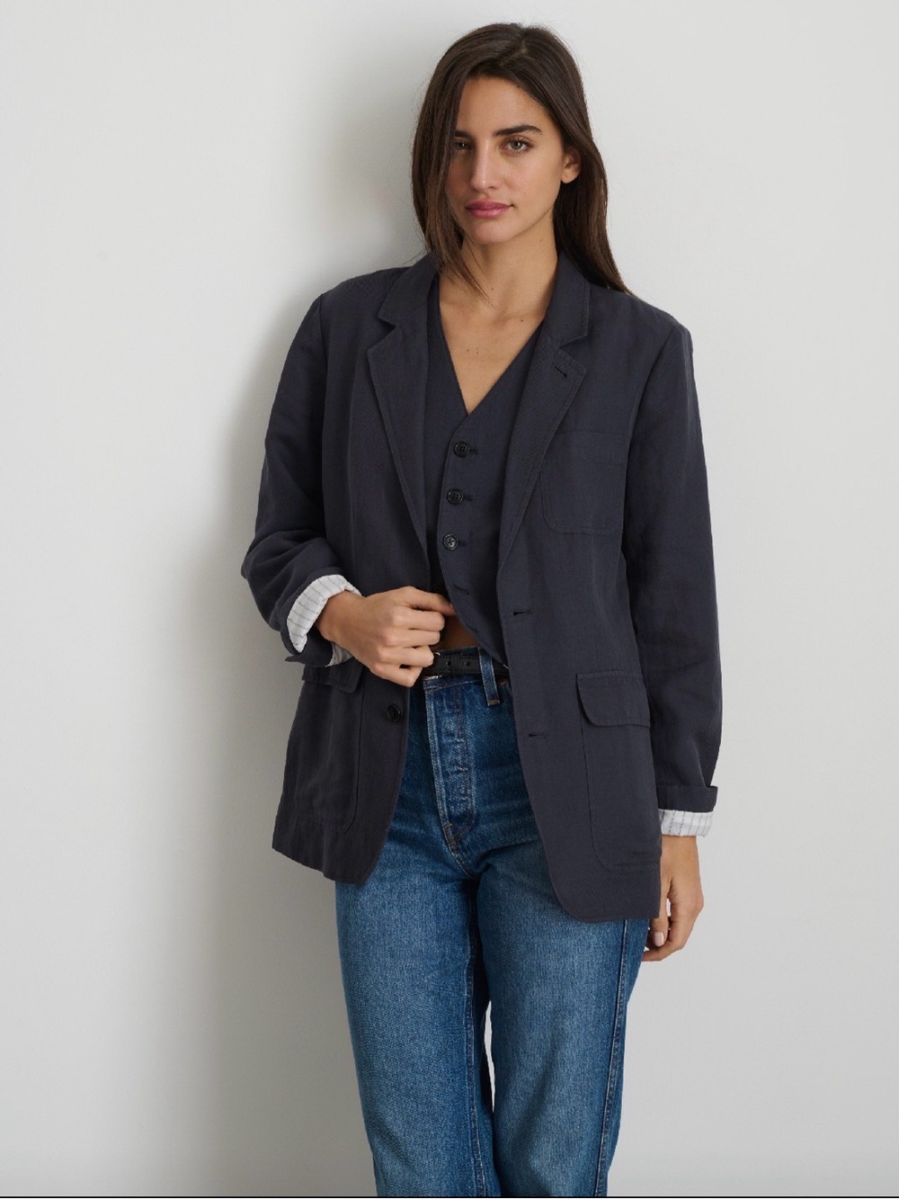ALEX MILL Tencel Cotton-Linen Blazer